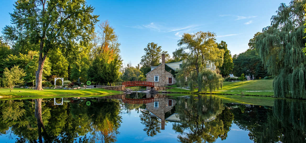 Stewart Park on the Tay River in downtown Perth Ontario
